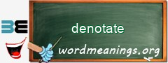 WordMeaning blackboard for denotate